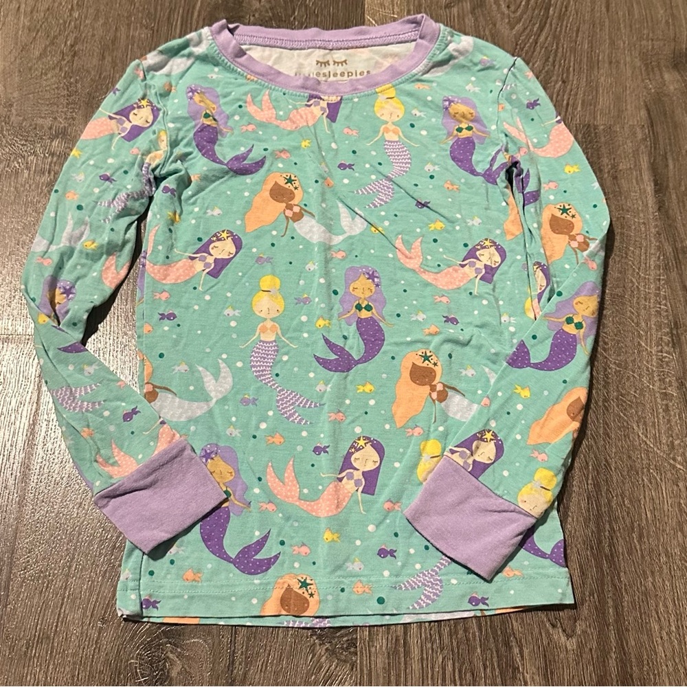 Little Sleepies Mermaid Pajama Top - Teal and Purple